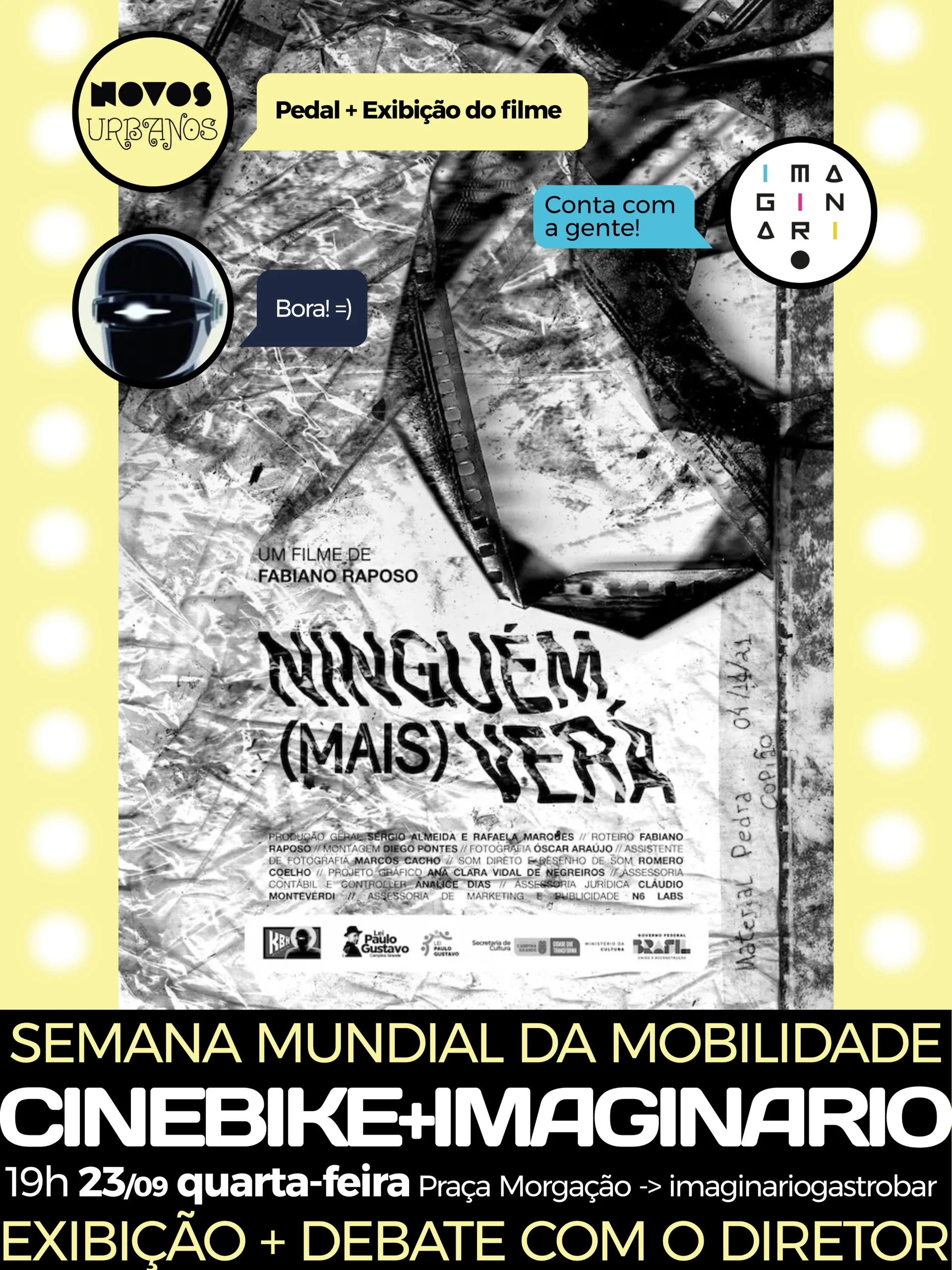 Pedal + Cine + Debate - Novos Urbanos CG