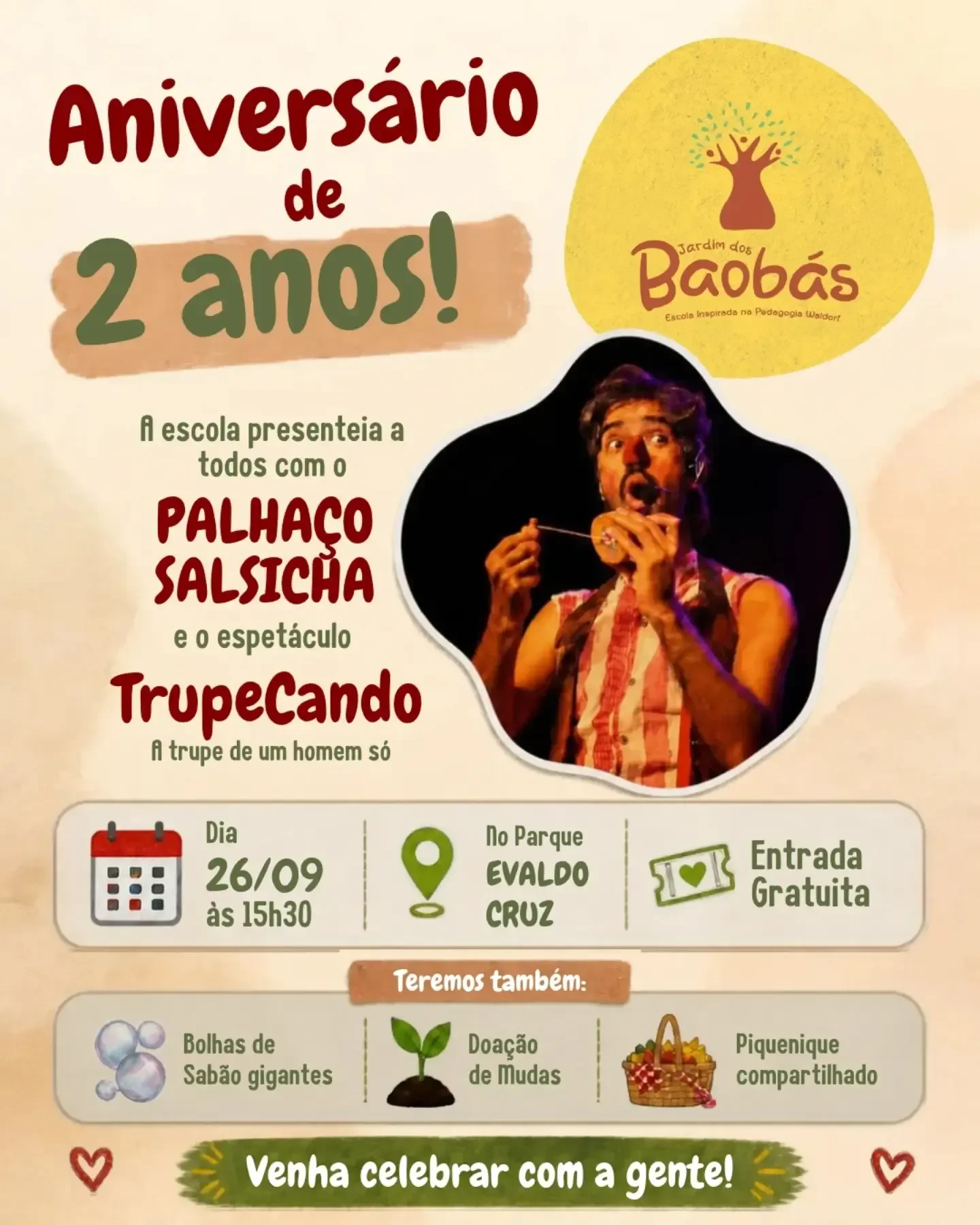 Aniversário de 2 anos do Jardim dos Baobás