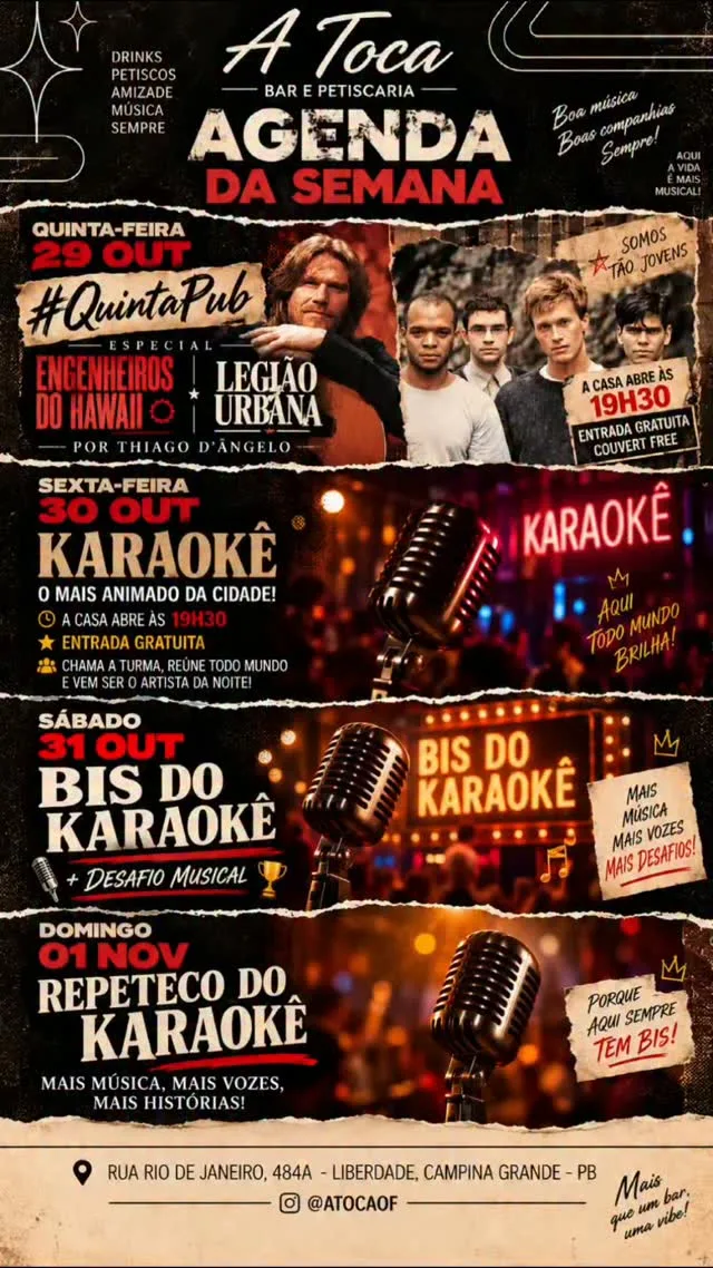 Programação Semanal da Toca