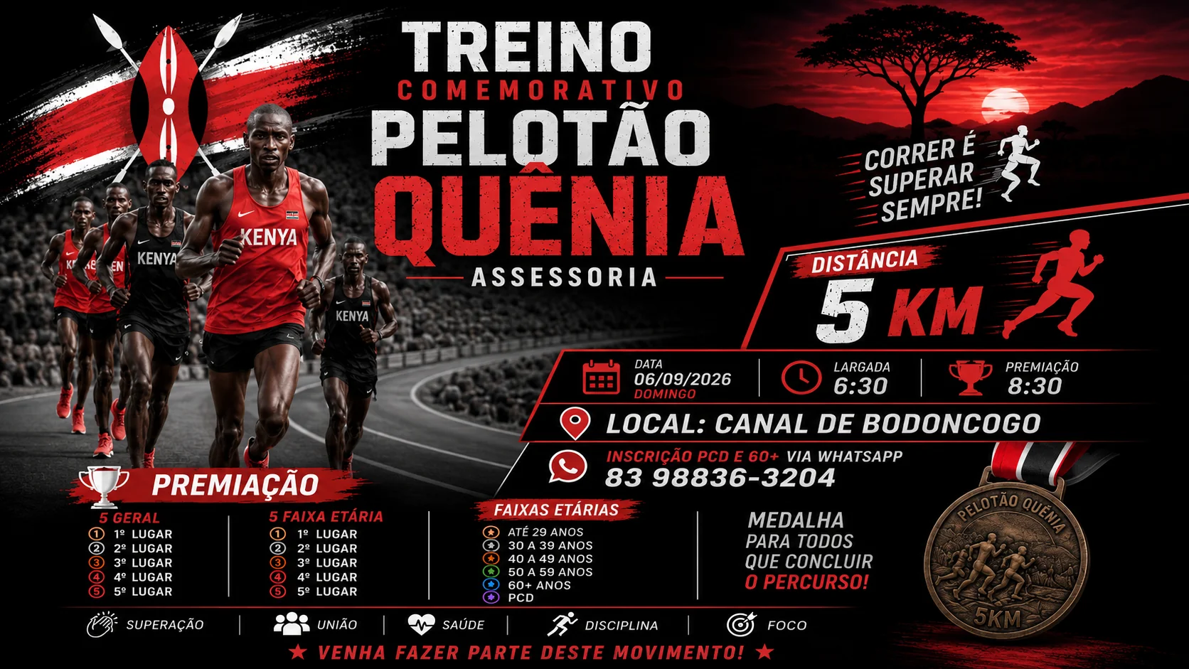 TREINO COMEMORATIVO PELOTÃO QUÊNIA ASSESSORIA