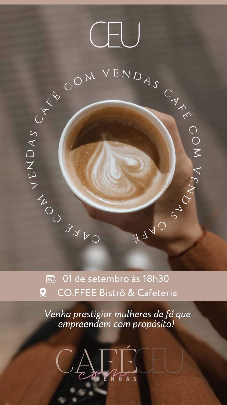 Café com Vendas da CEU Cristãs empreendedoras cristãs